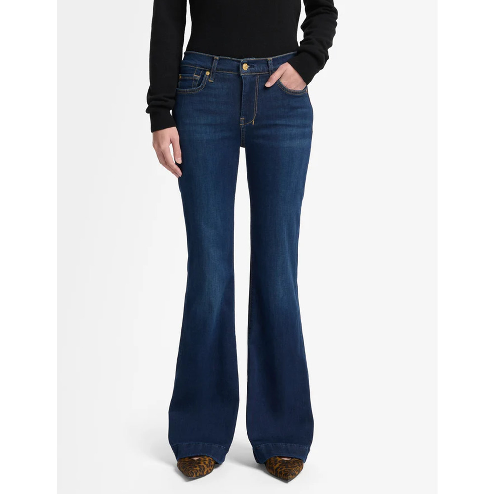 7 For All Mankind Dark Blue Flare Jeans